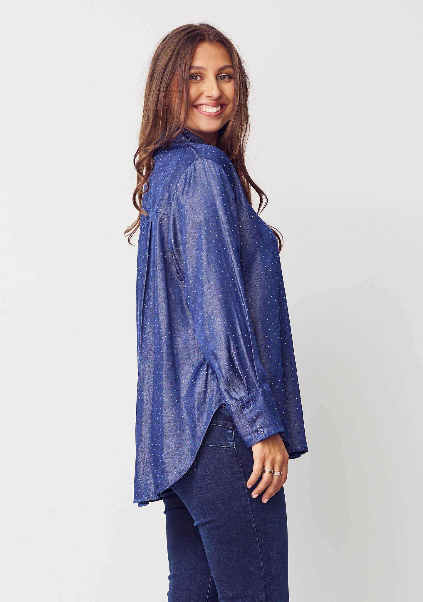 Kate Shirt - Blue Shine