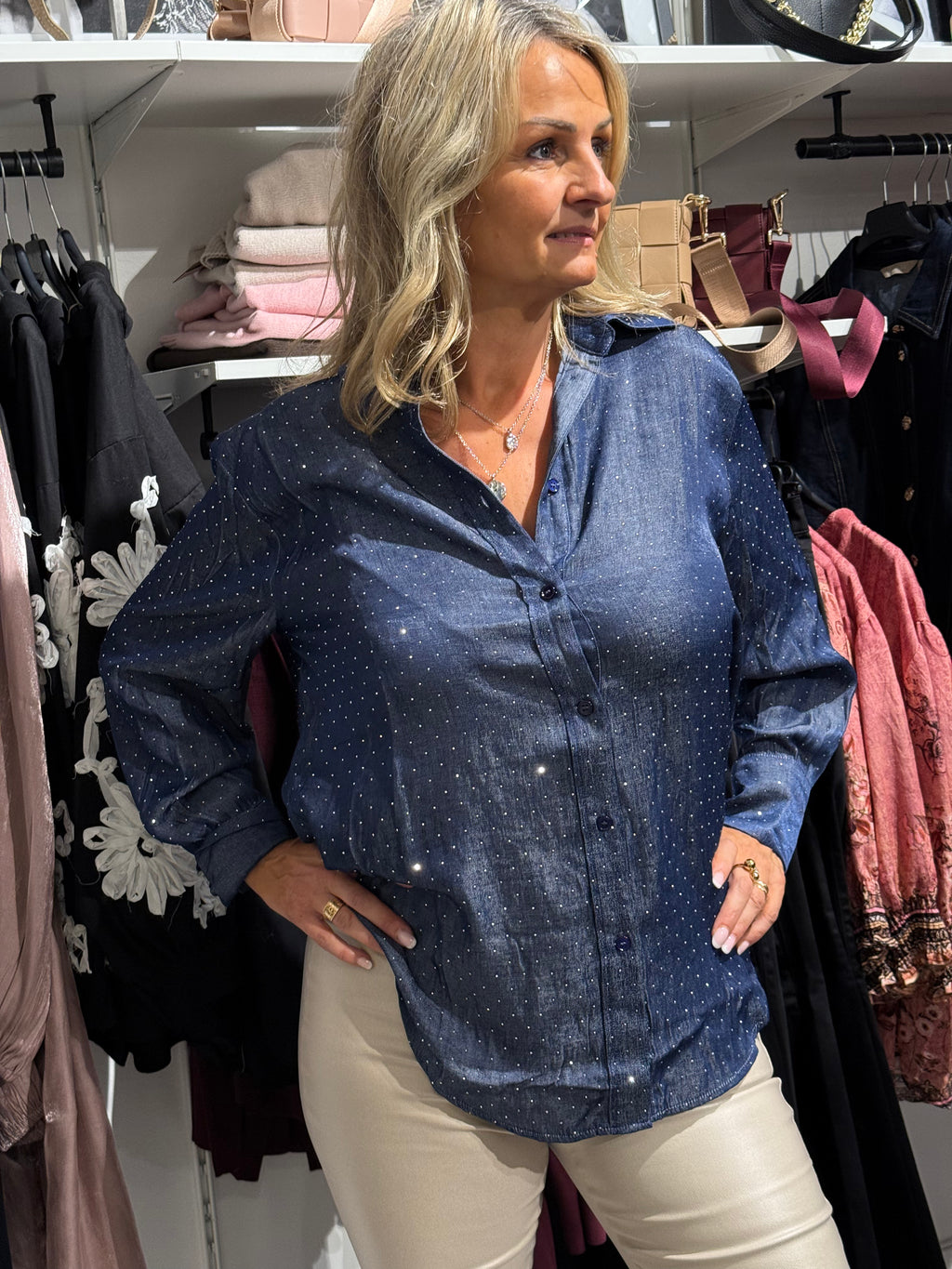 Kate Shirt - Blue Shine