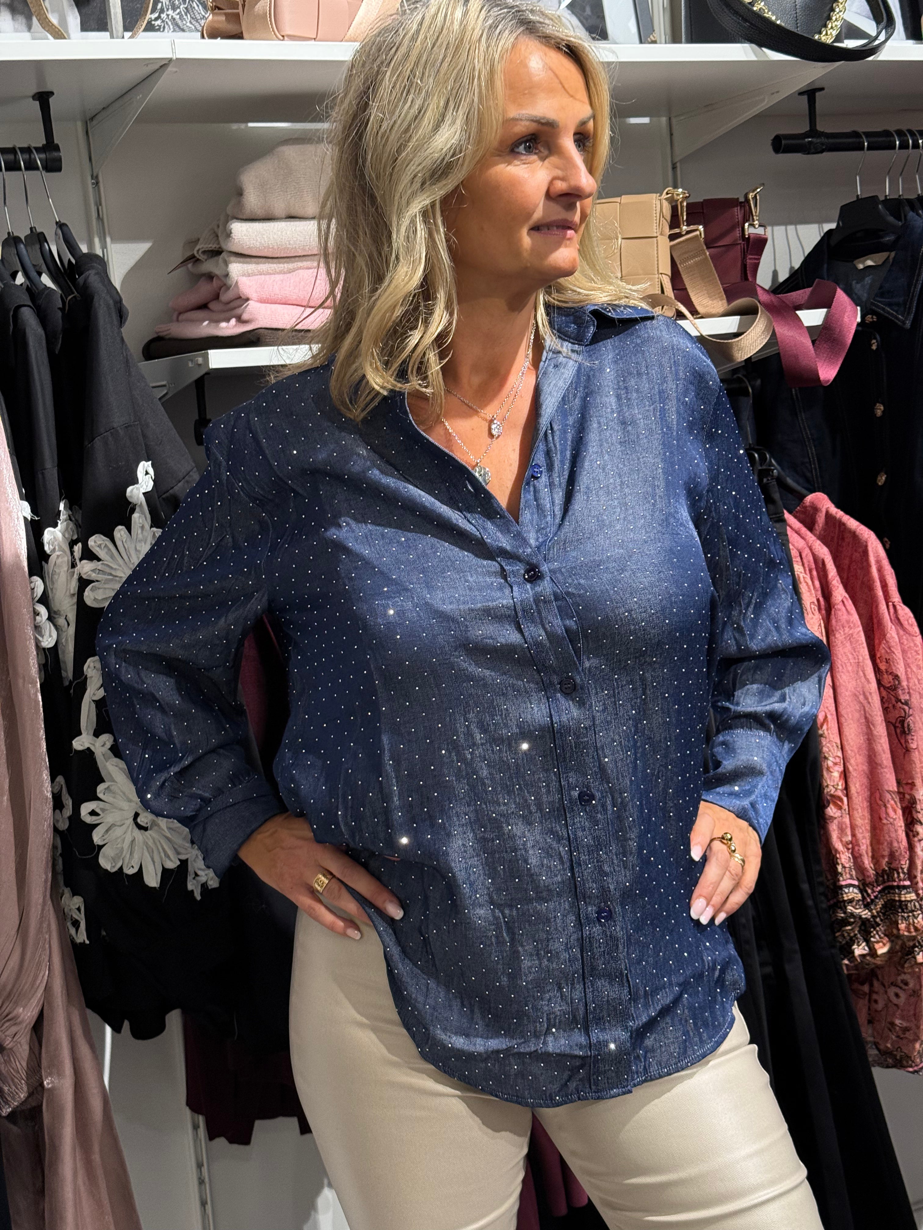 Kate Shirt - Blue Shine