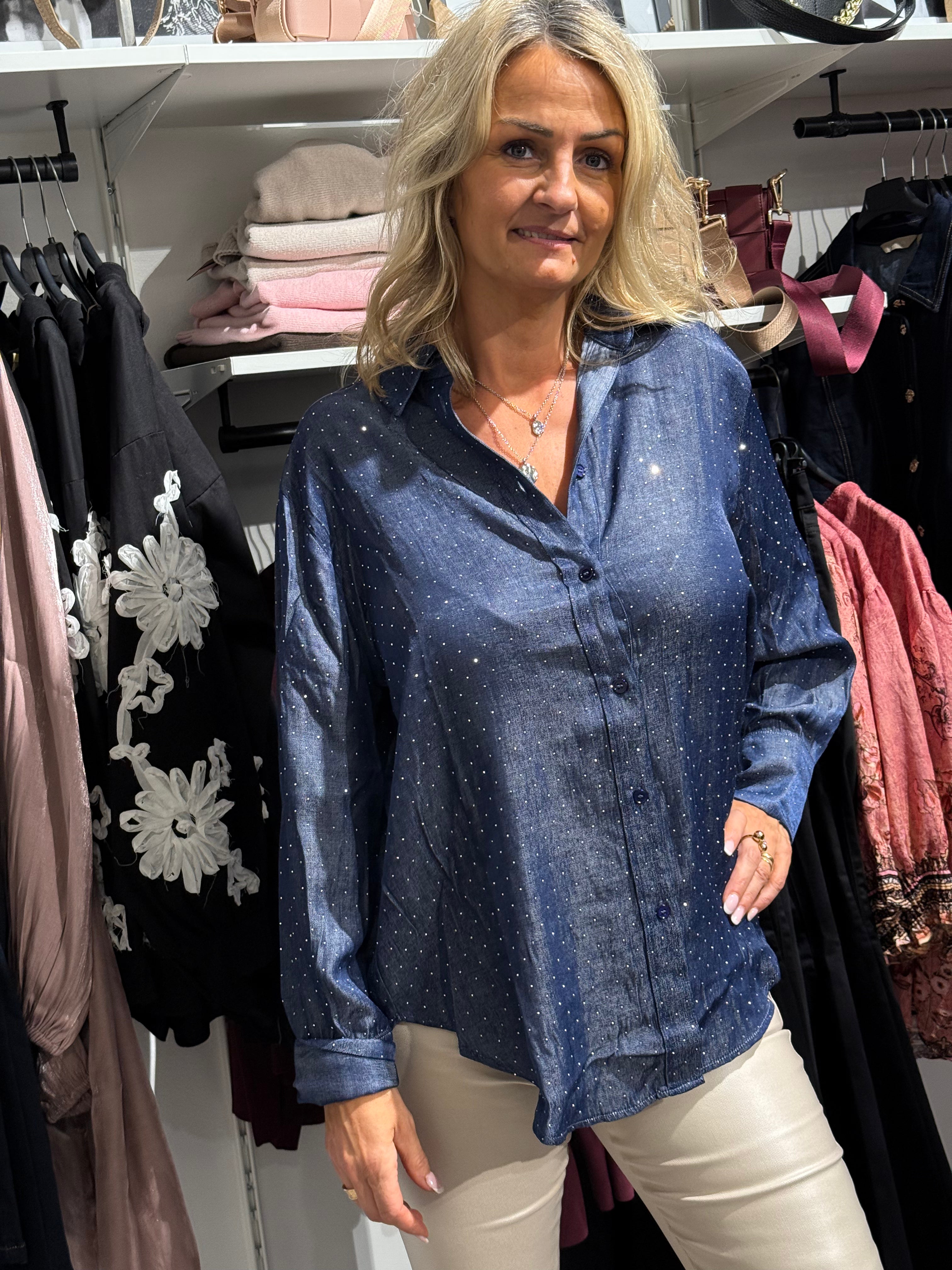 Kate Shirt - Blue Shine