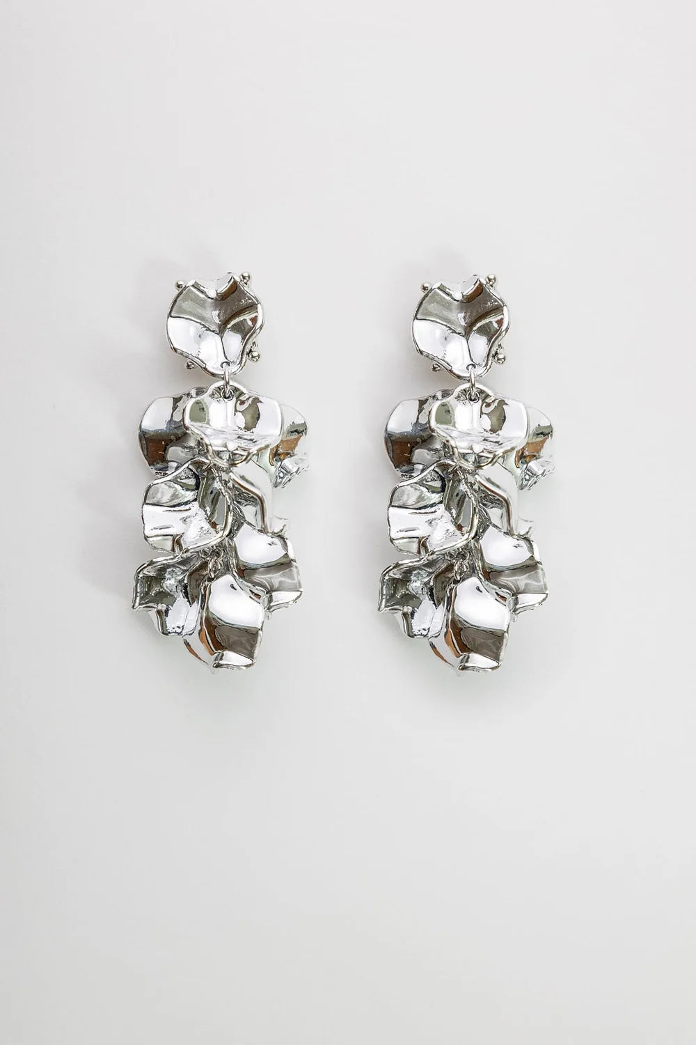 LEAF EARRINGS MINI SILVER