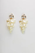 LEAF STONE EARRINGS OFFWHITE