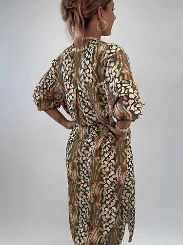 Nima midi dress army