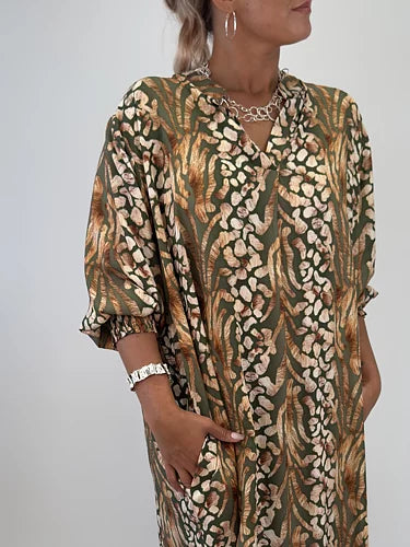 Nima midi dress army