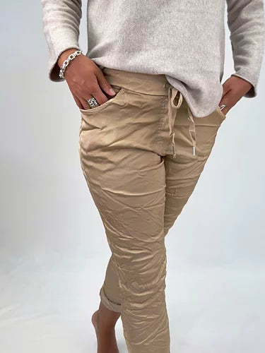 Mirakelbyxa glossy beige