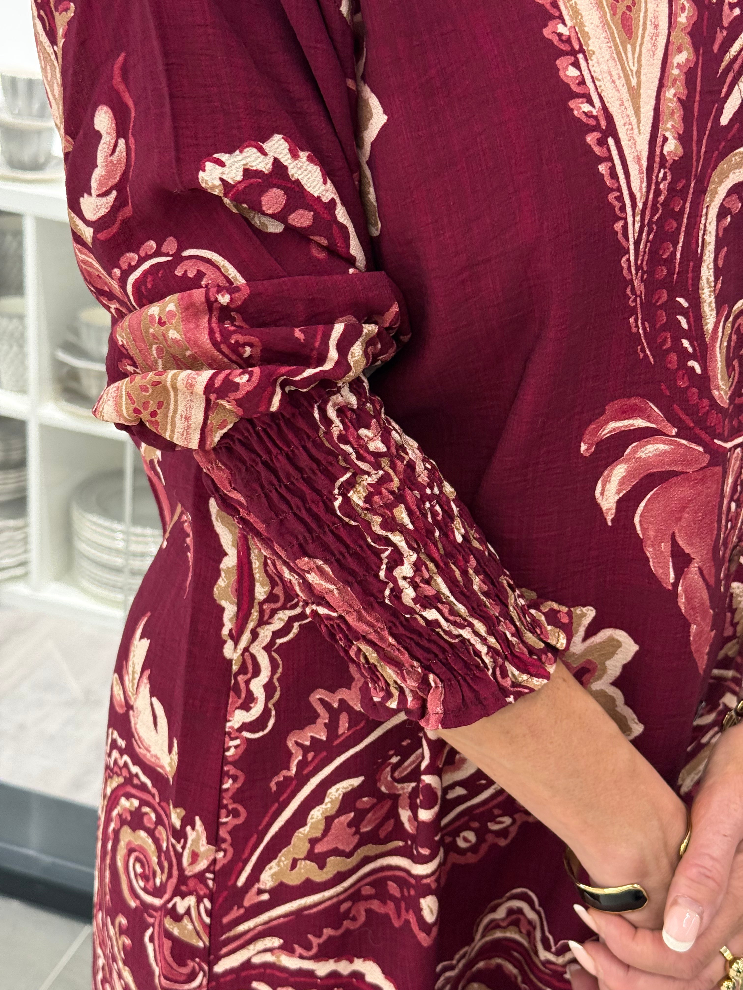 MERLE DRESS - BORDEAUX