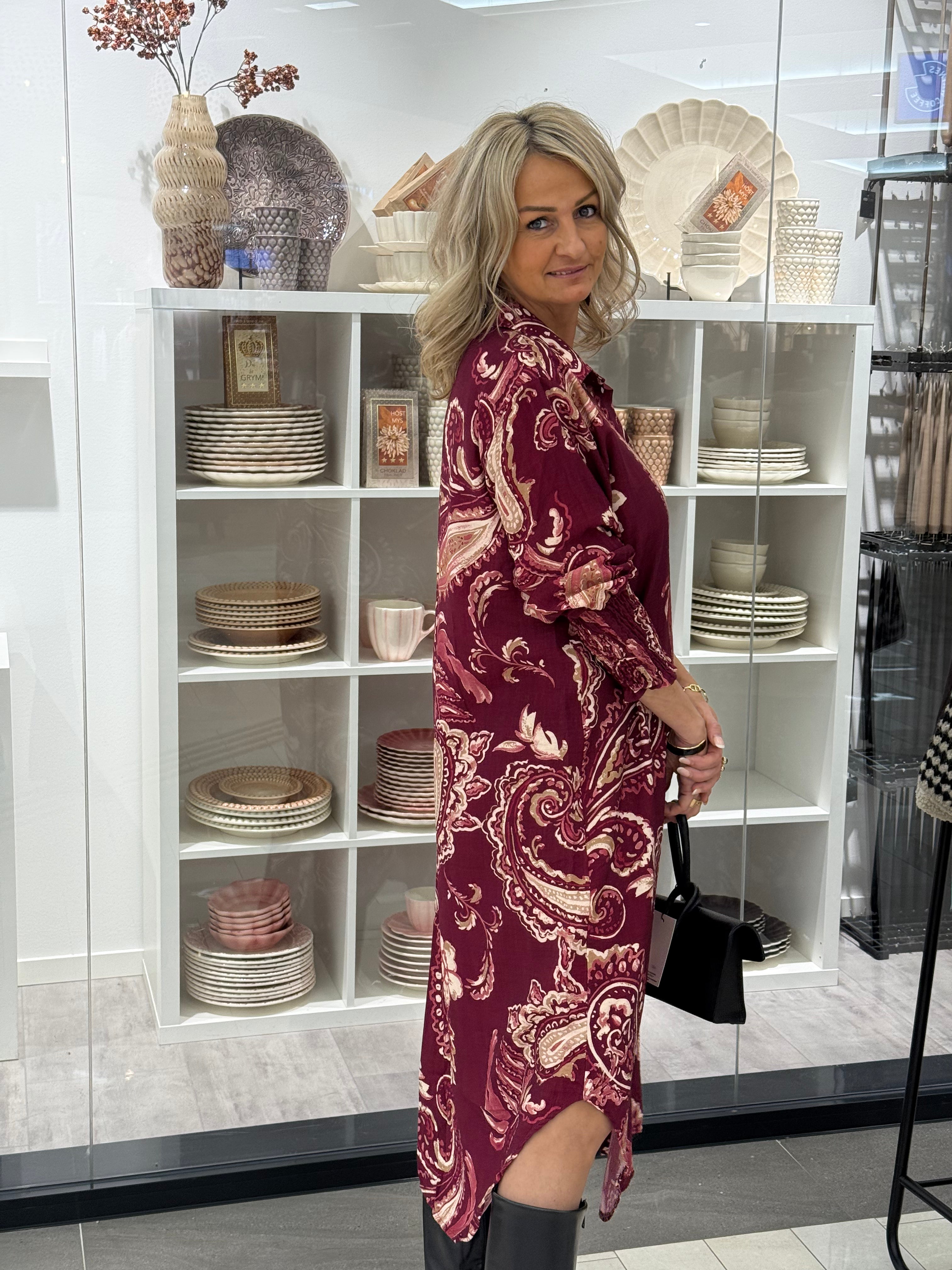 MERLE DRESS - BORDEAUX