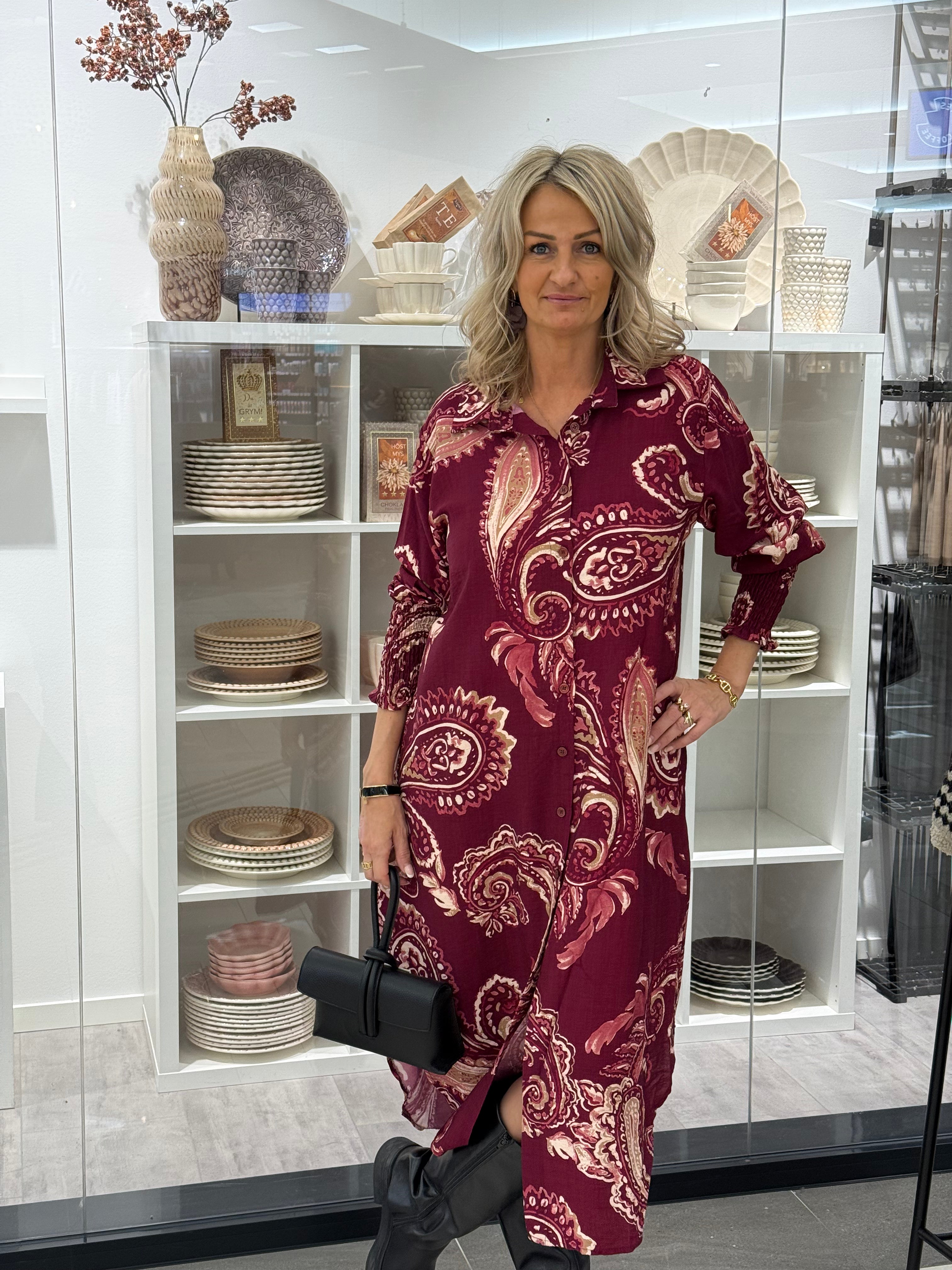 MERLE DRESS - BORDEAUX