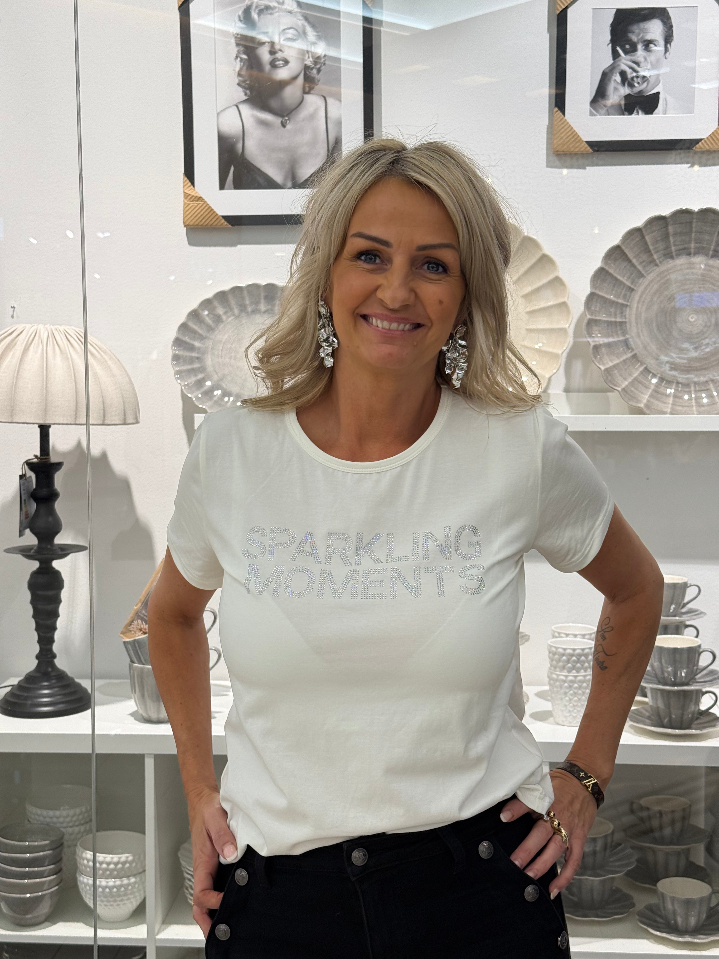 T-shirt Sparkling moments - vit