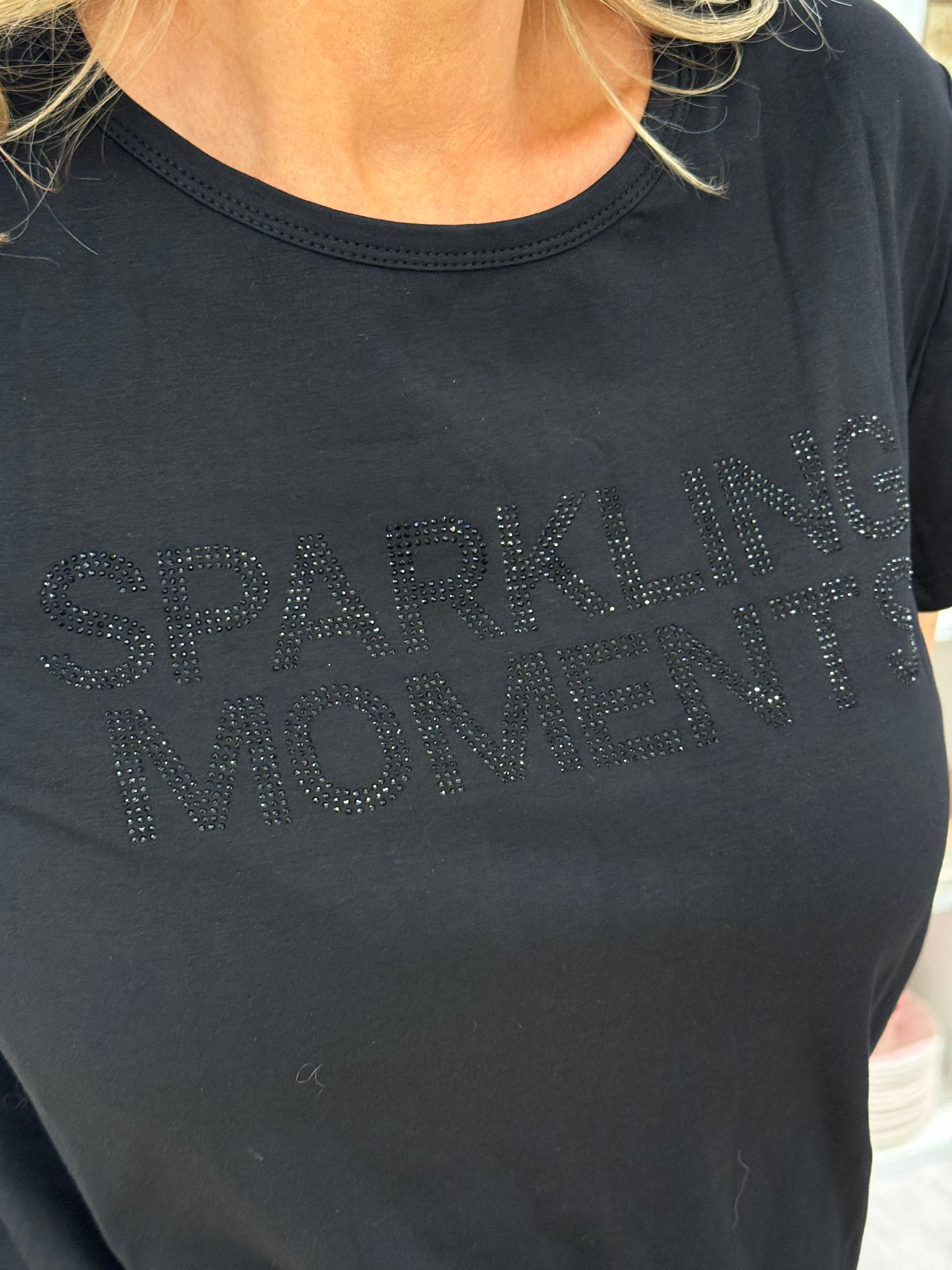 T-shirt Sparkling moments - svart