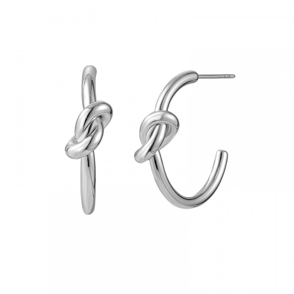 KNOT CREOLE SILVER