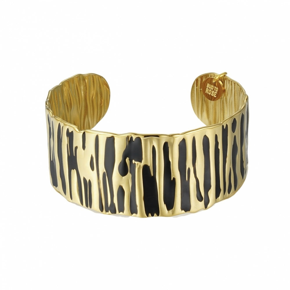 BLAKE ENAMEL BANGLE BLACK/GOLD