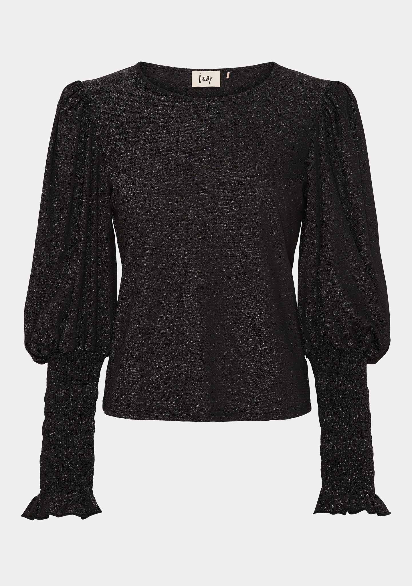 Barbel Blouse - Black w/Silver
