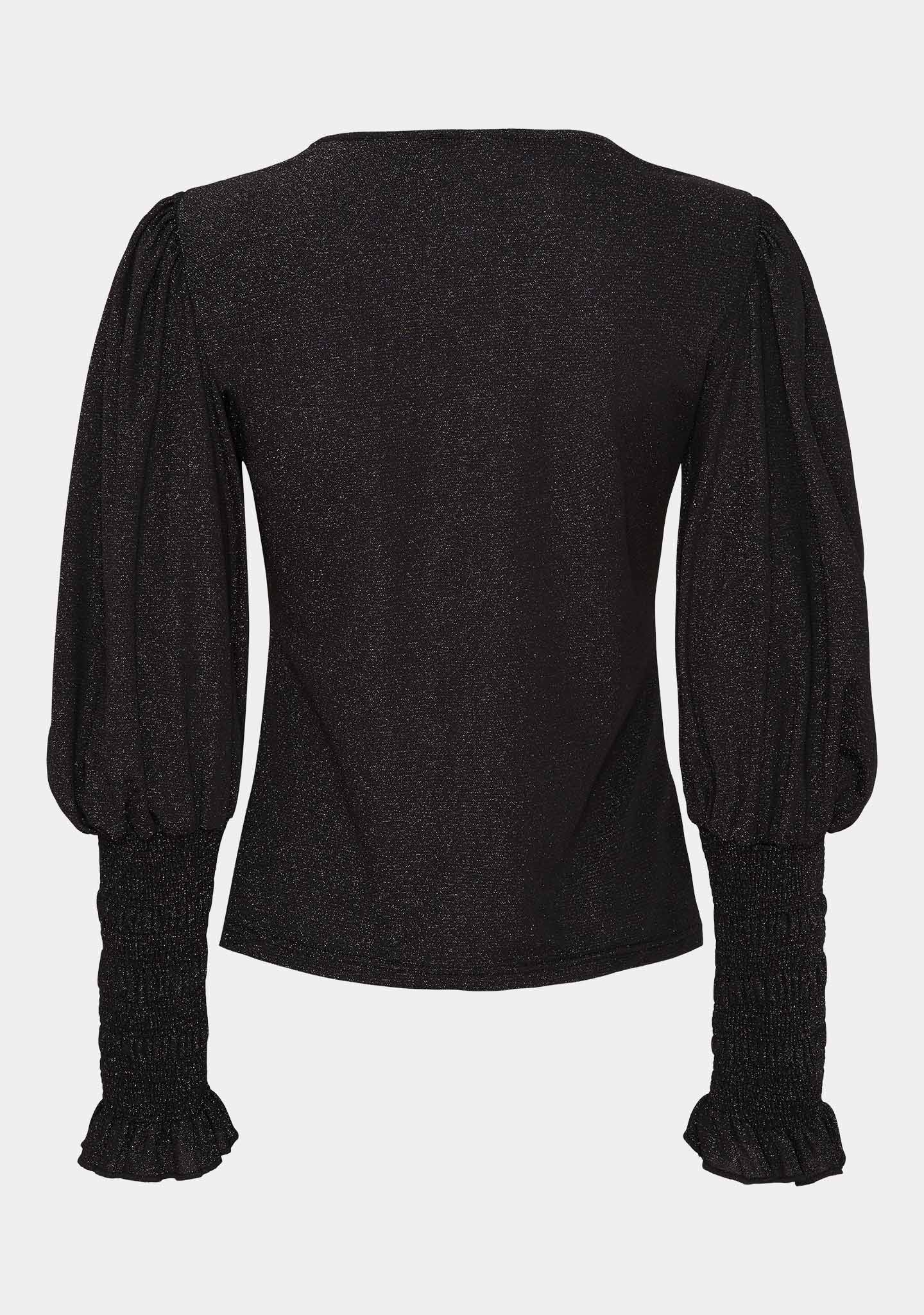 Barbel Blouse - Black w/Silver