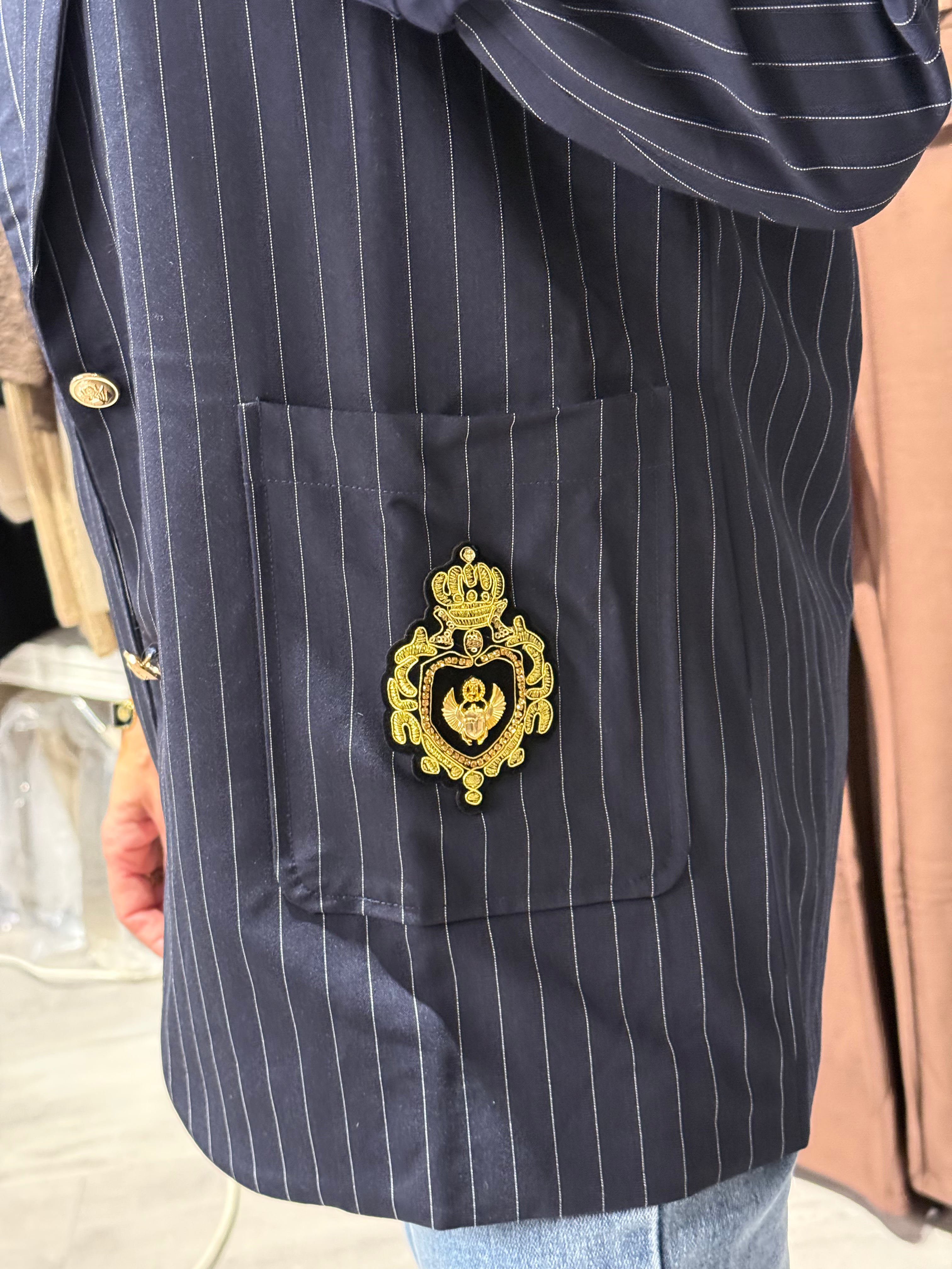 Jessy blazer - navy blue stripe
