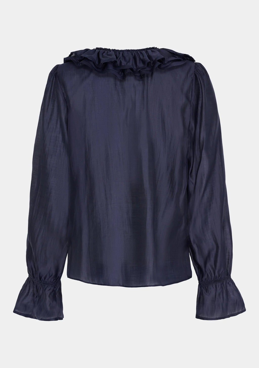 Klara Flounce Blouse - Dark navy