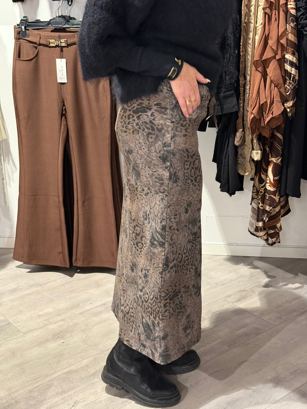 Miracle Skirt - Super Stretch Leopard/Flower Print