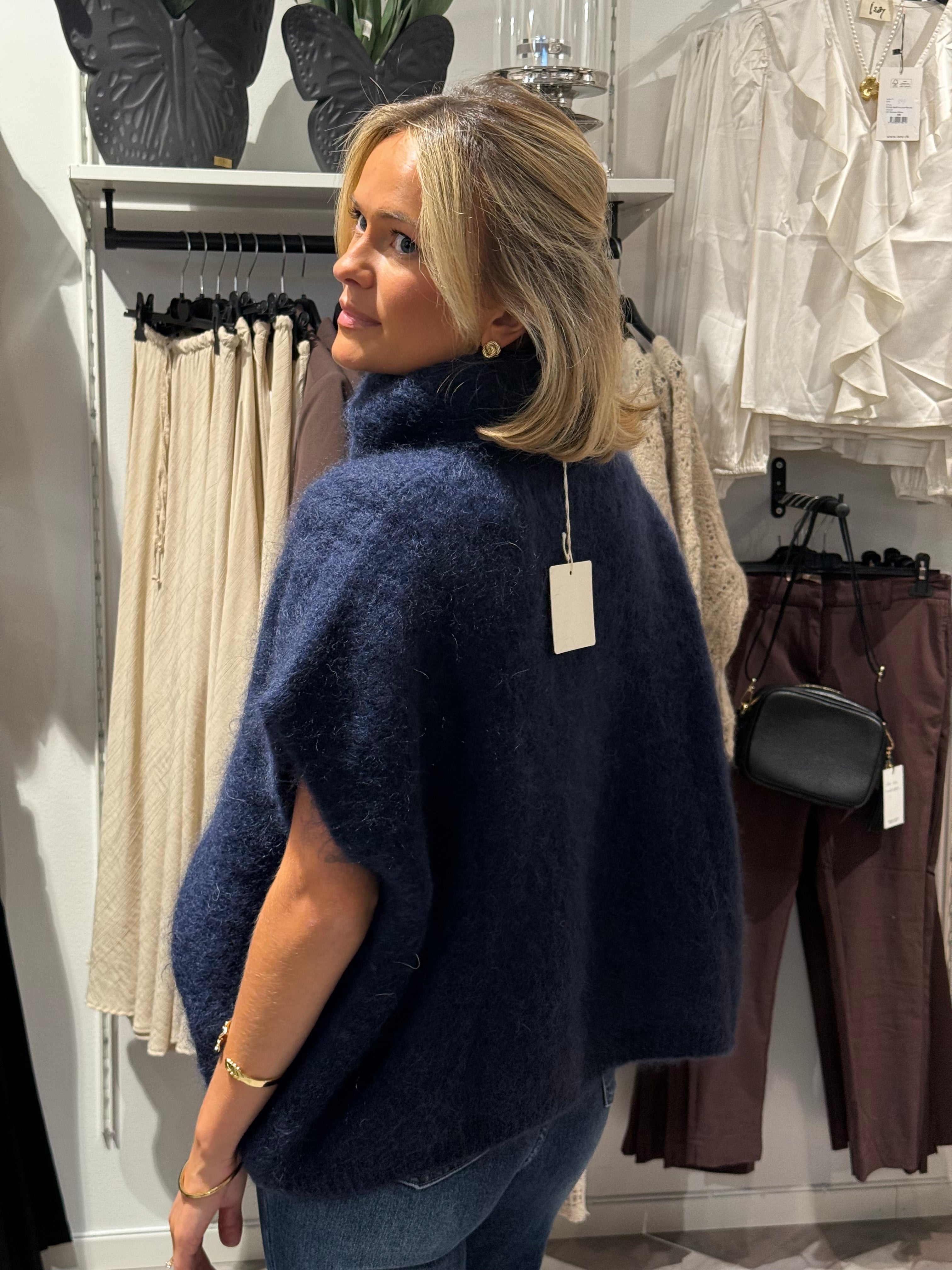 MOHAIR POLO-midnight blue