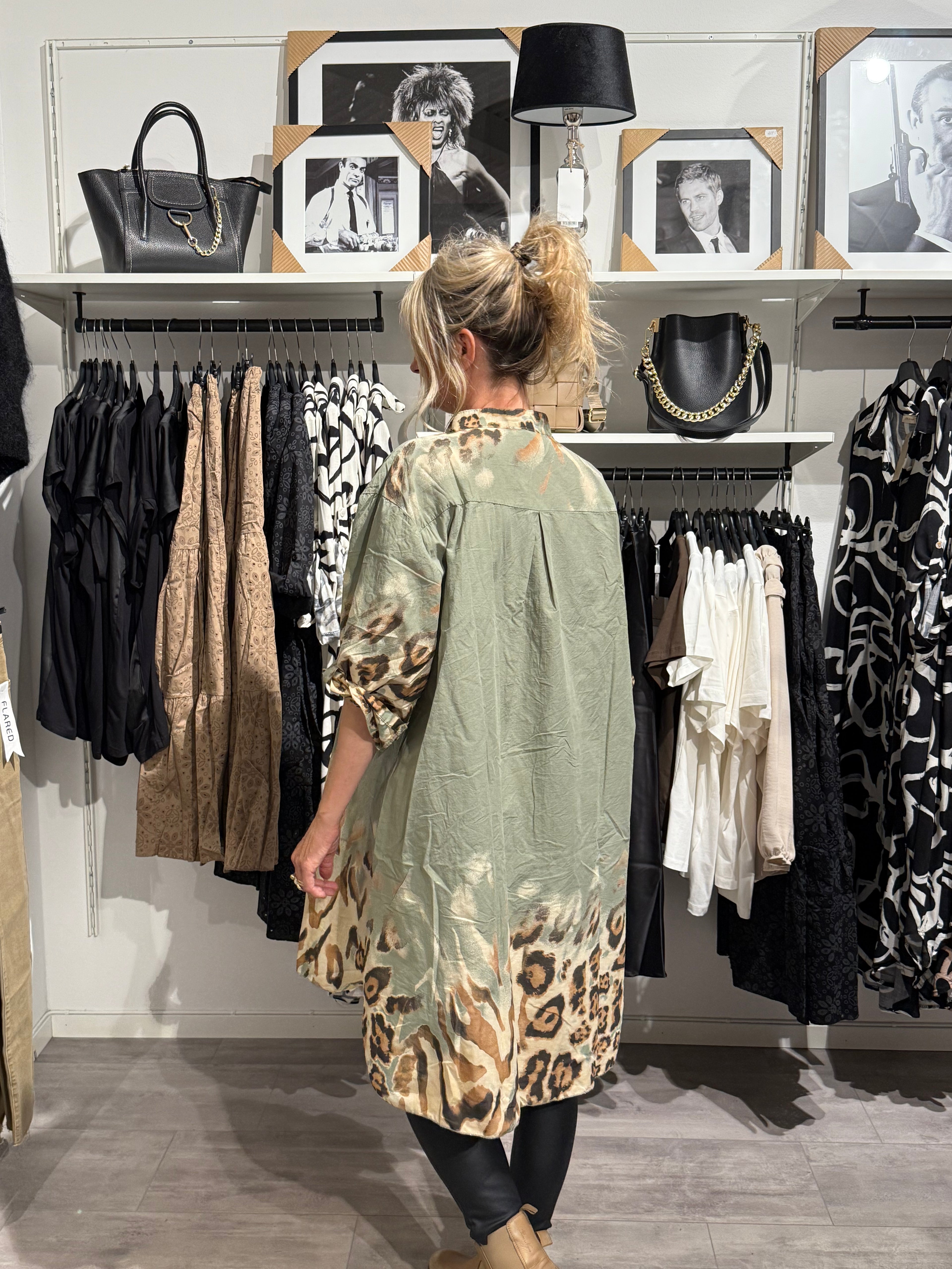 Oversized skjorta Leo-grön