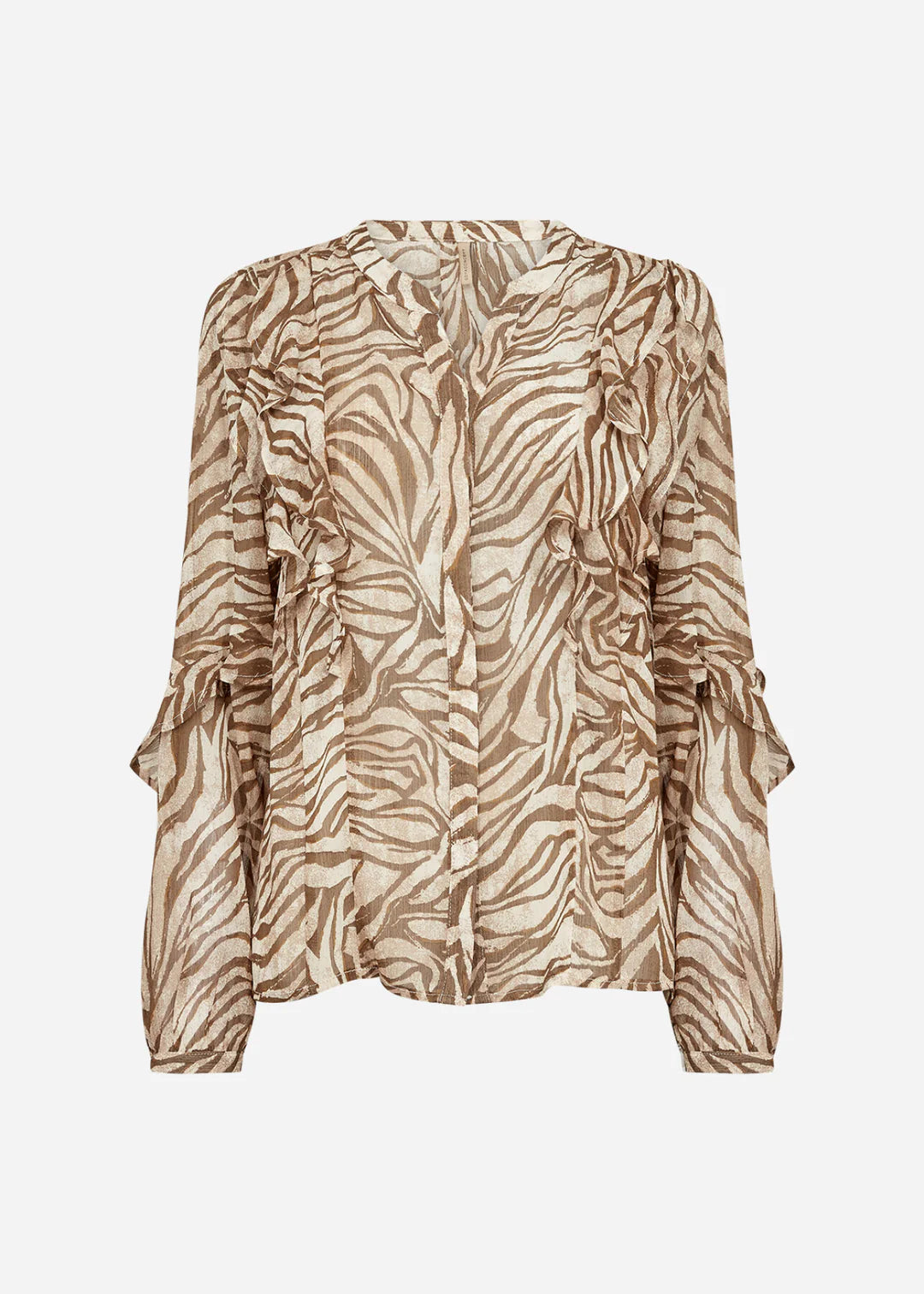 Blus Valborg-Zebra mörkgrön