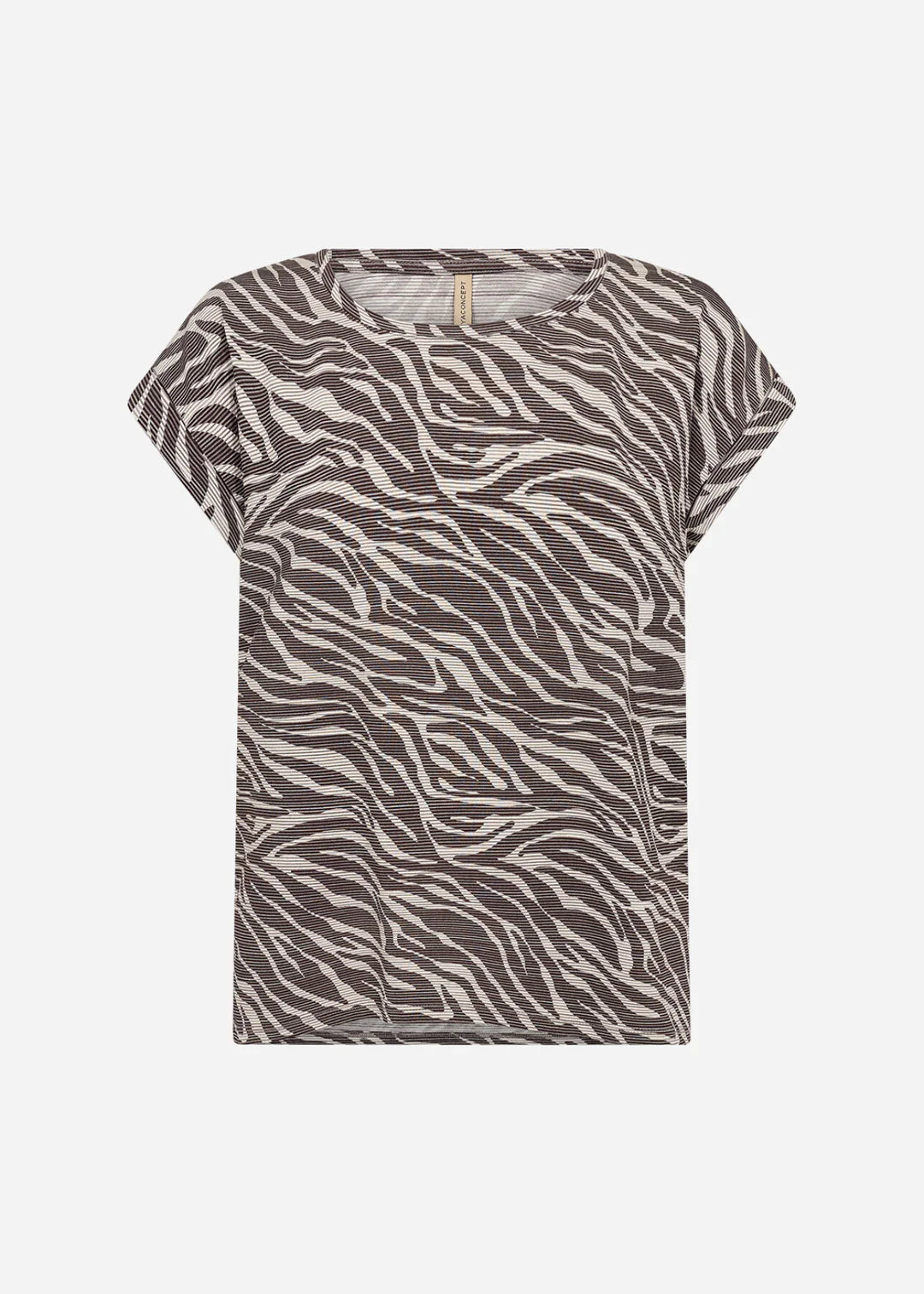 T-shirt Galina-zebra mörkbrun