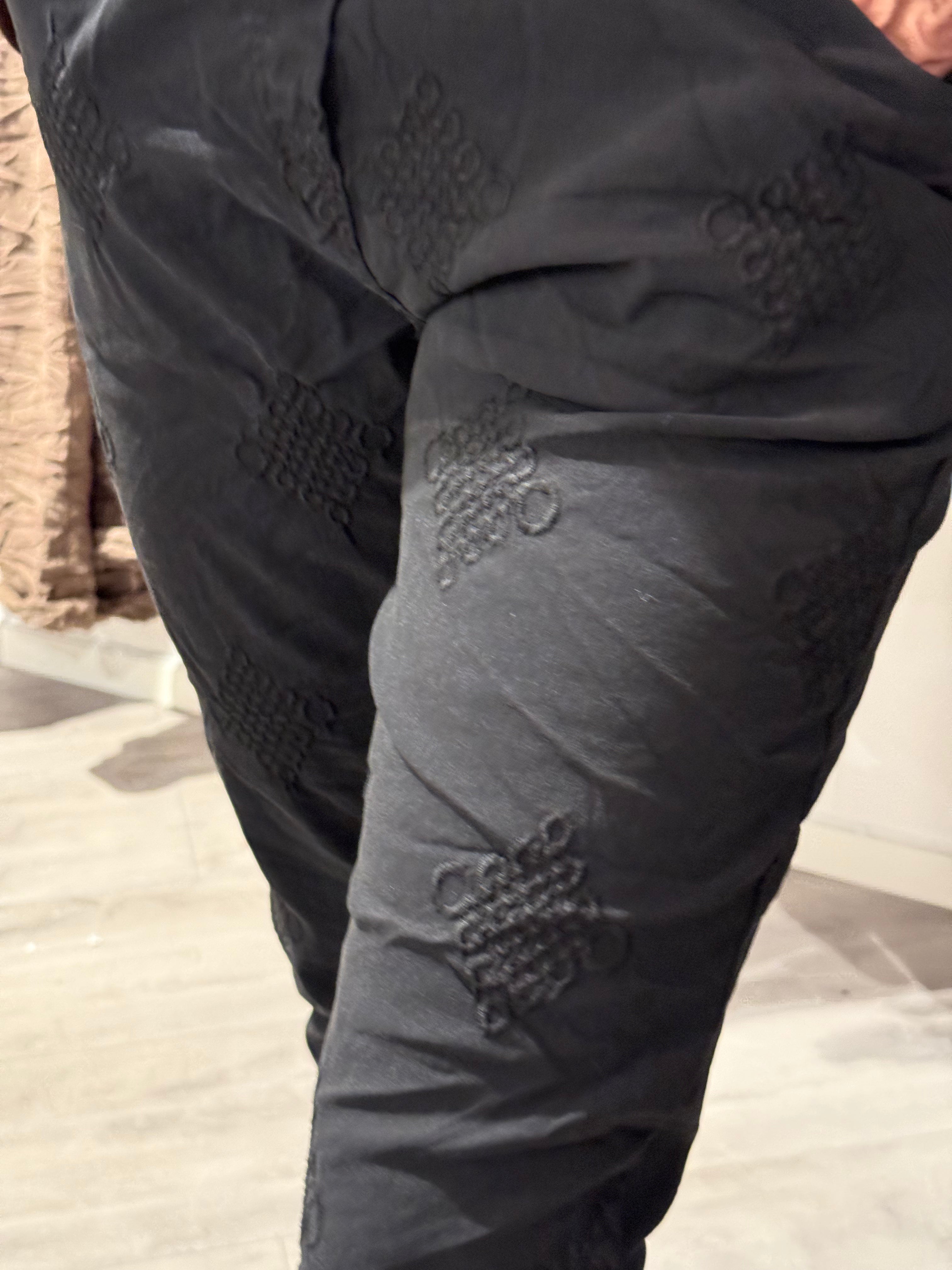 MIRACLE PANTS - EMBROIDERY BLACK