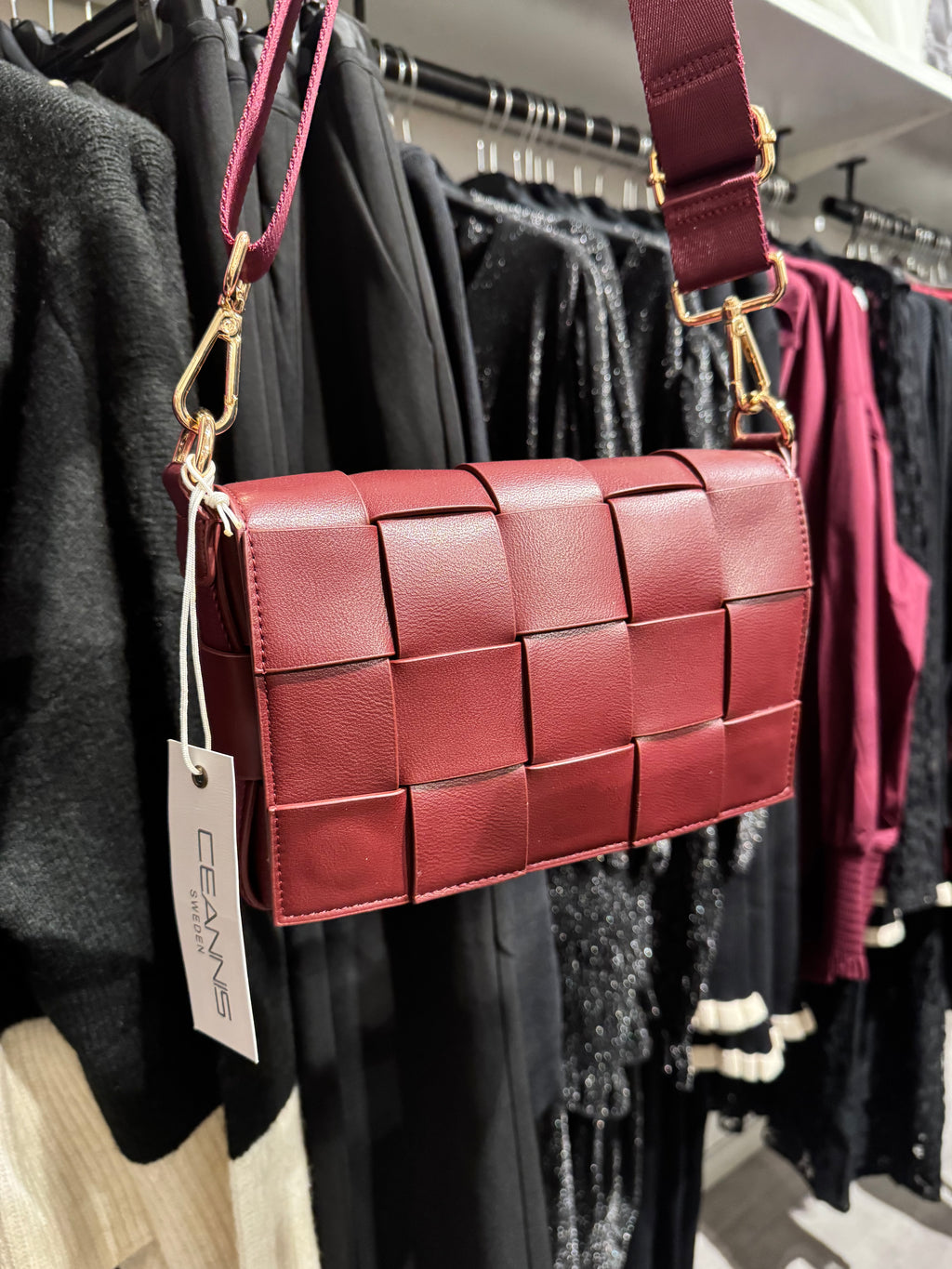 Small Bag Braided Strap - red