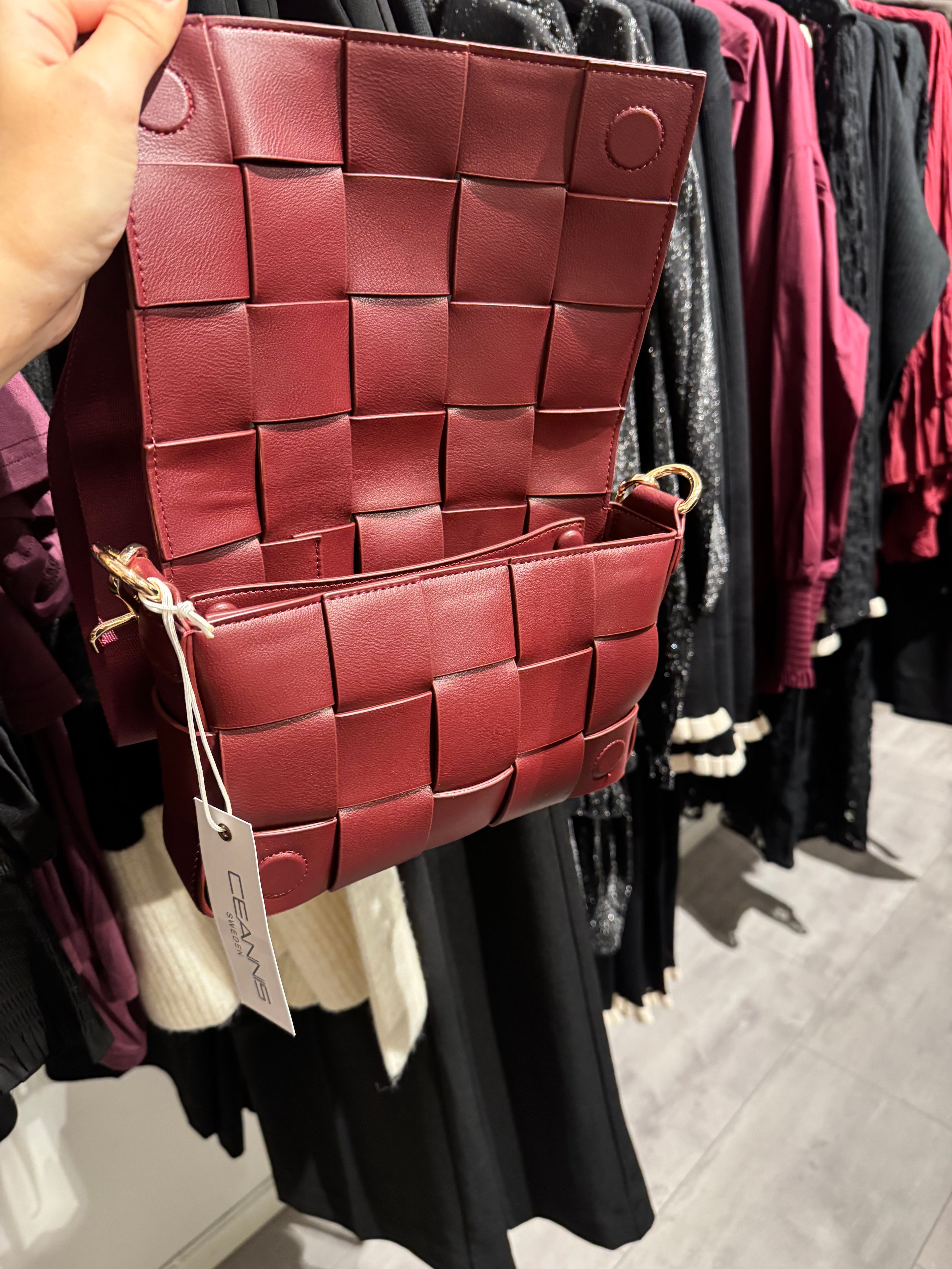 Small Bag Braided Strap - red