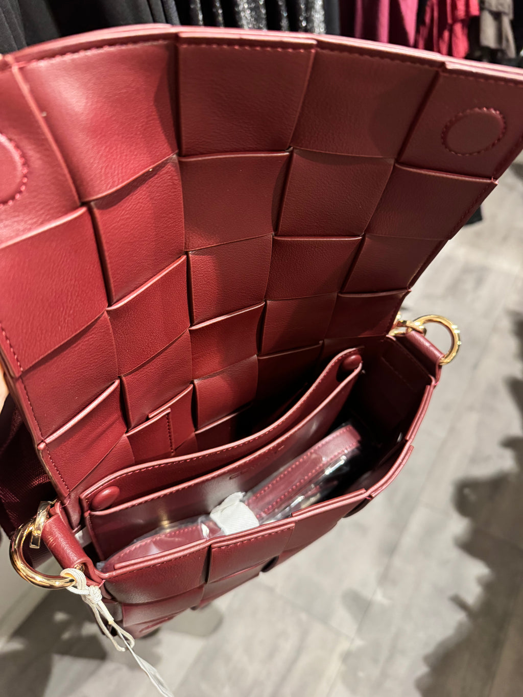 Small Bag Braided Strap - red