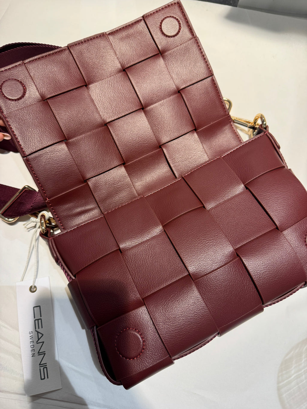 Small Bag Braided Strap - red