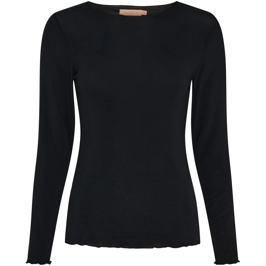 TUNN LÅNGÄRMAD - SVART