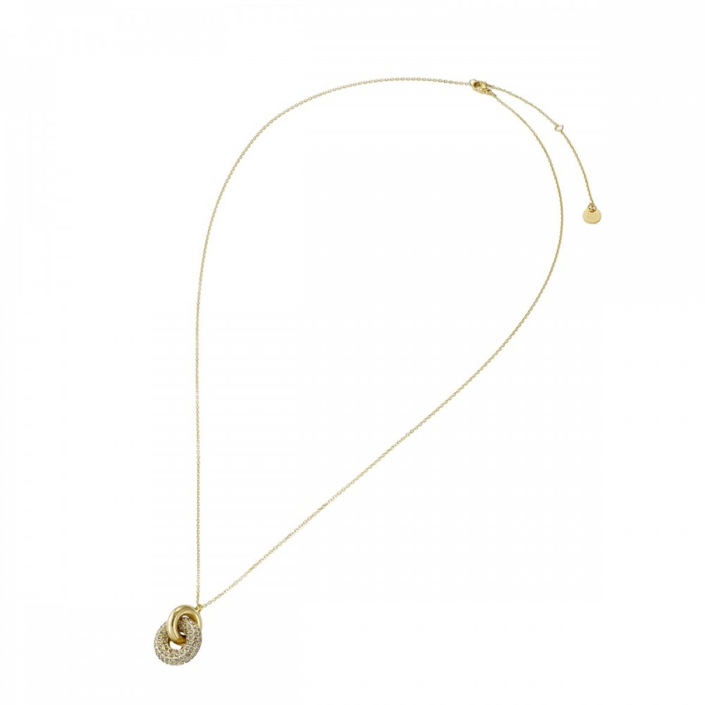 LOLA CRYSTAL NECKLACE BL. DIAMOND/GOLD