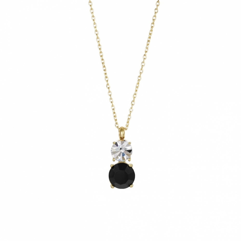 QUINN NECKLACE CLEAR/BLACK/GOLD