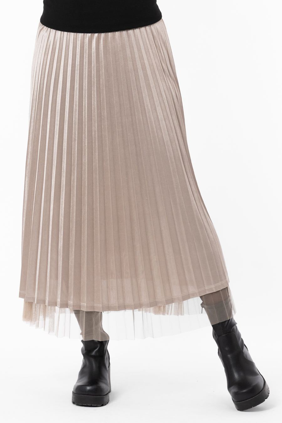 CLEMENCE REVERSABLE SKIRT CAFFE LATTE