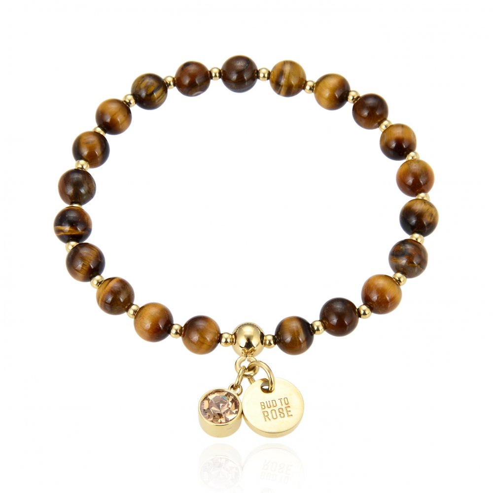 BEVERLY BRACELET TIGER EYE/GOLD