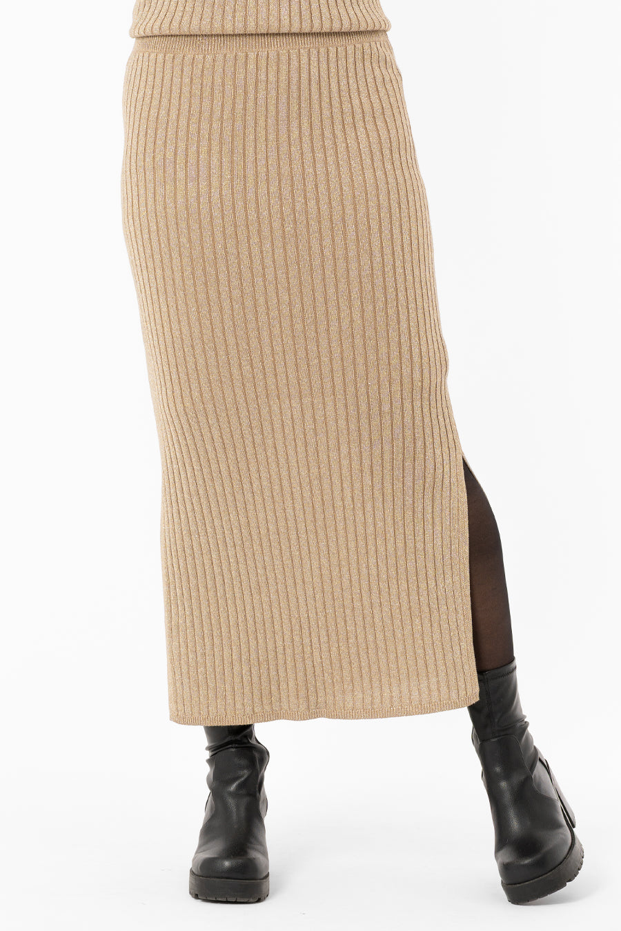 FRANCES KNIT SKIRT ANTIQUE GOLD