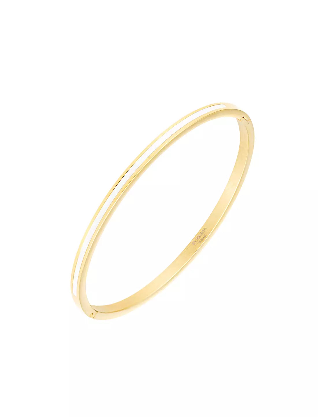 Poppy mini bangle - white/gold