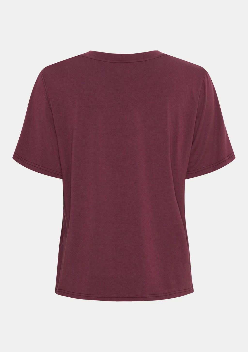Gritt V-Neck T-Shirt - Wine