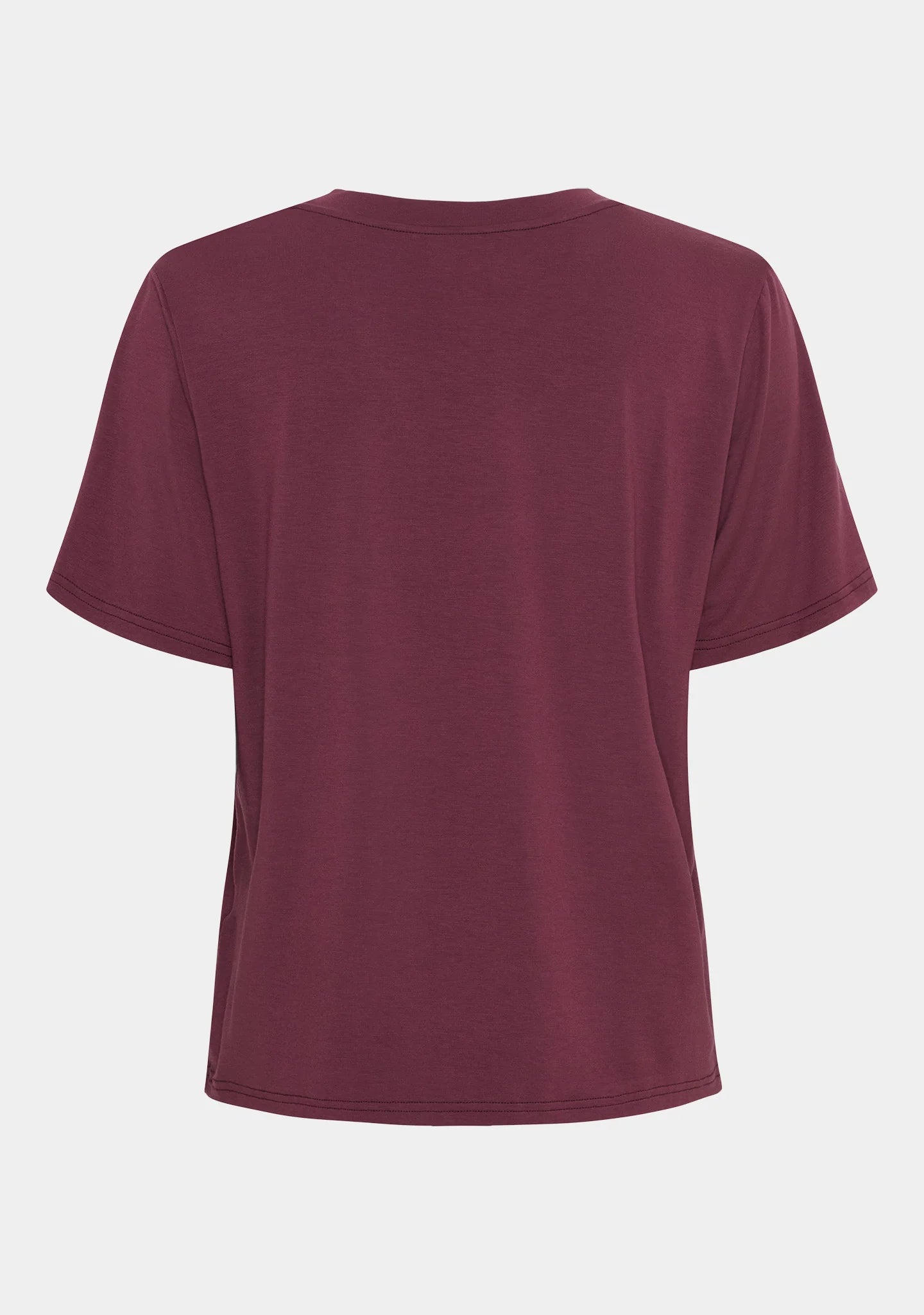 Gritt V-Neck T-Shirt - Wine