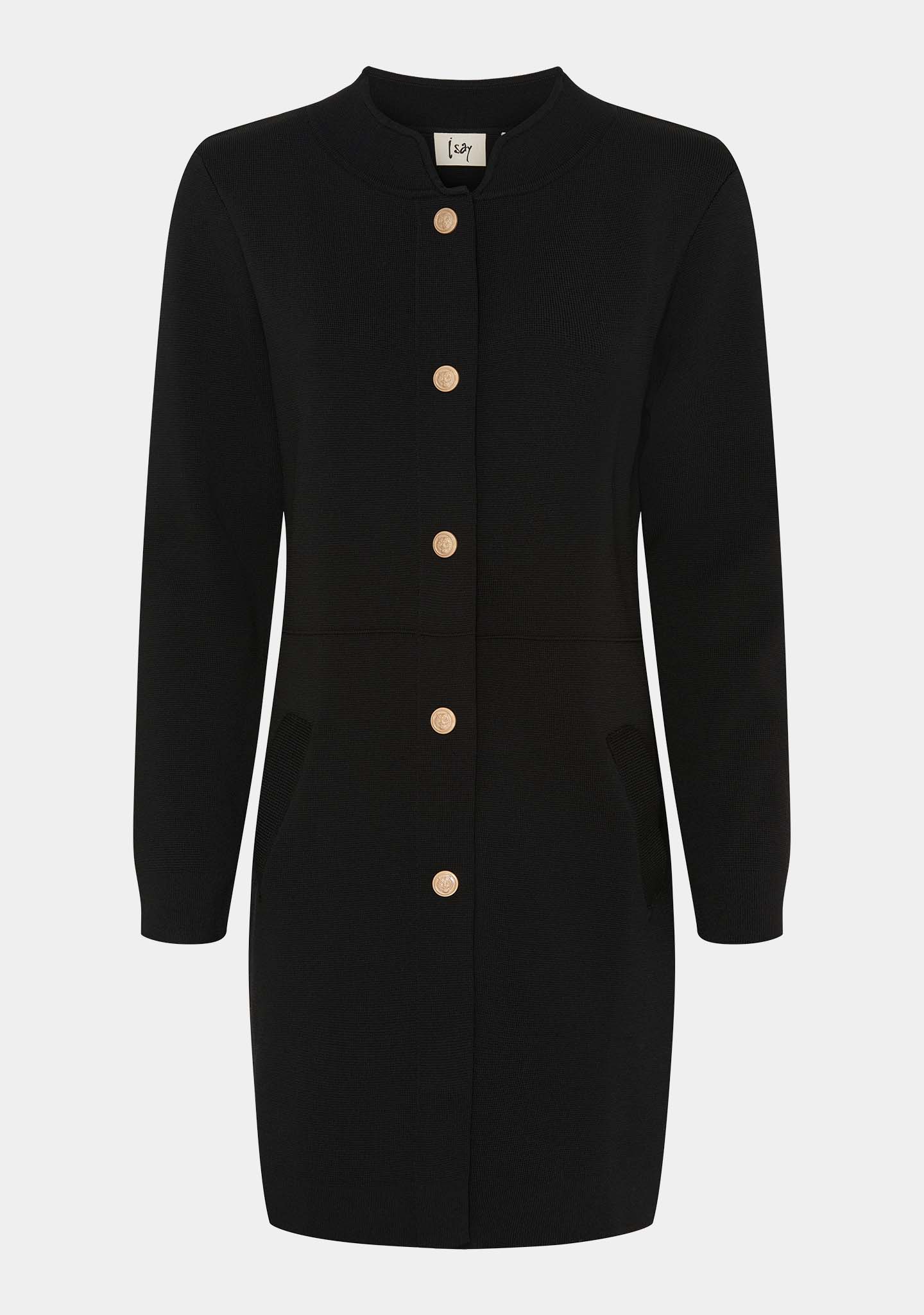 Jena Button Cardigan - Black
