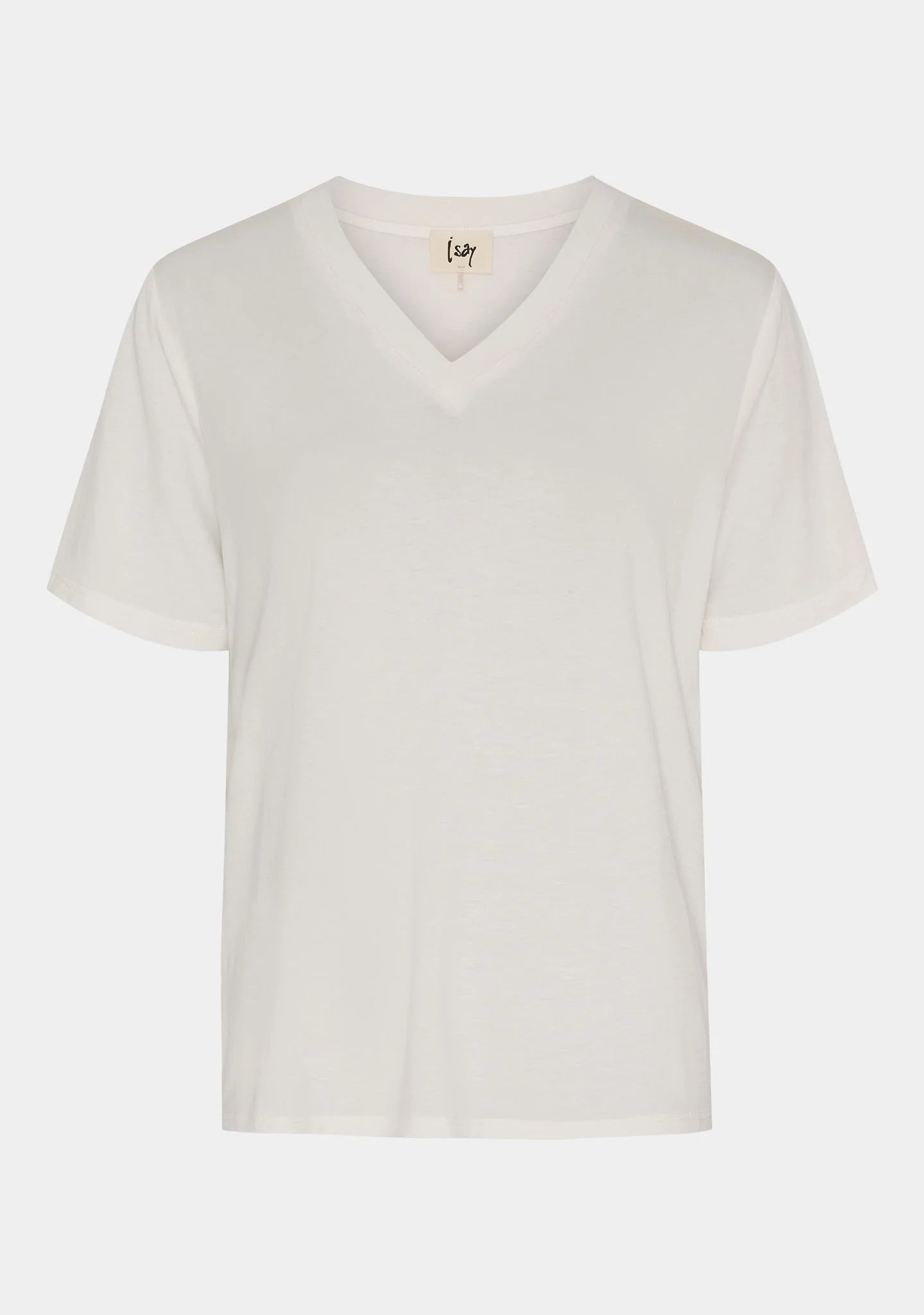 Gritt V-Neck T-Shirt - Broken White