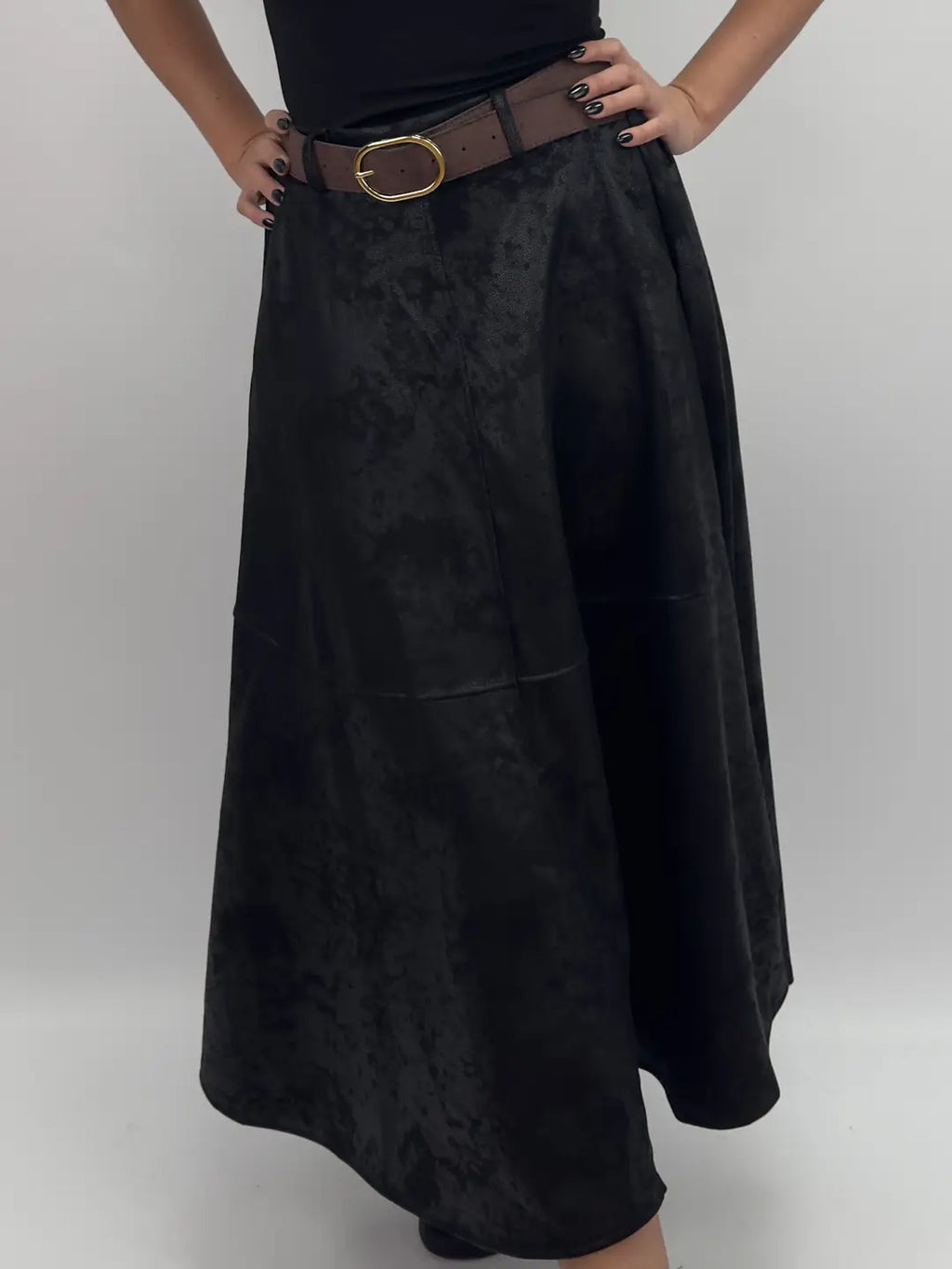 A-LINE SKIRT - BLACK