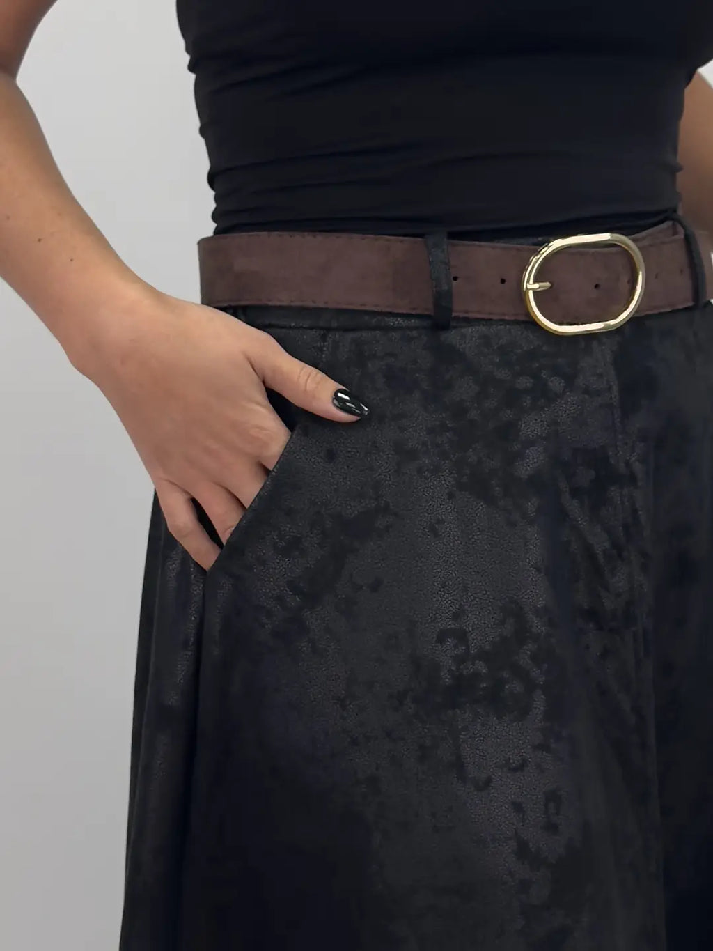 A-LINE SKIRT - BLACK