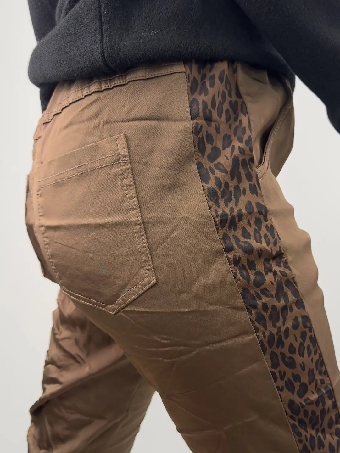 Miracle pants Glossy - brown leo