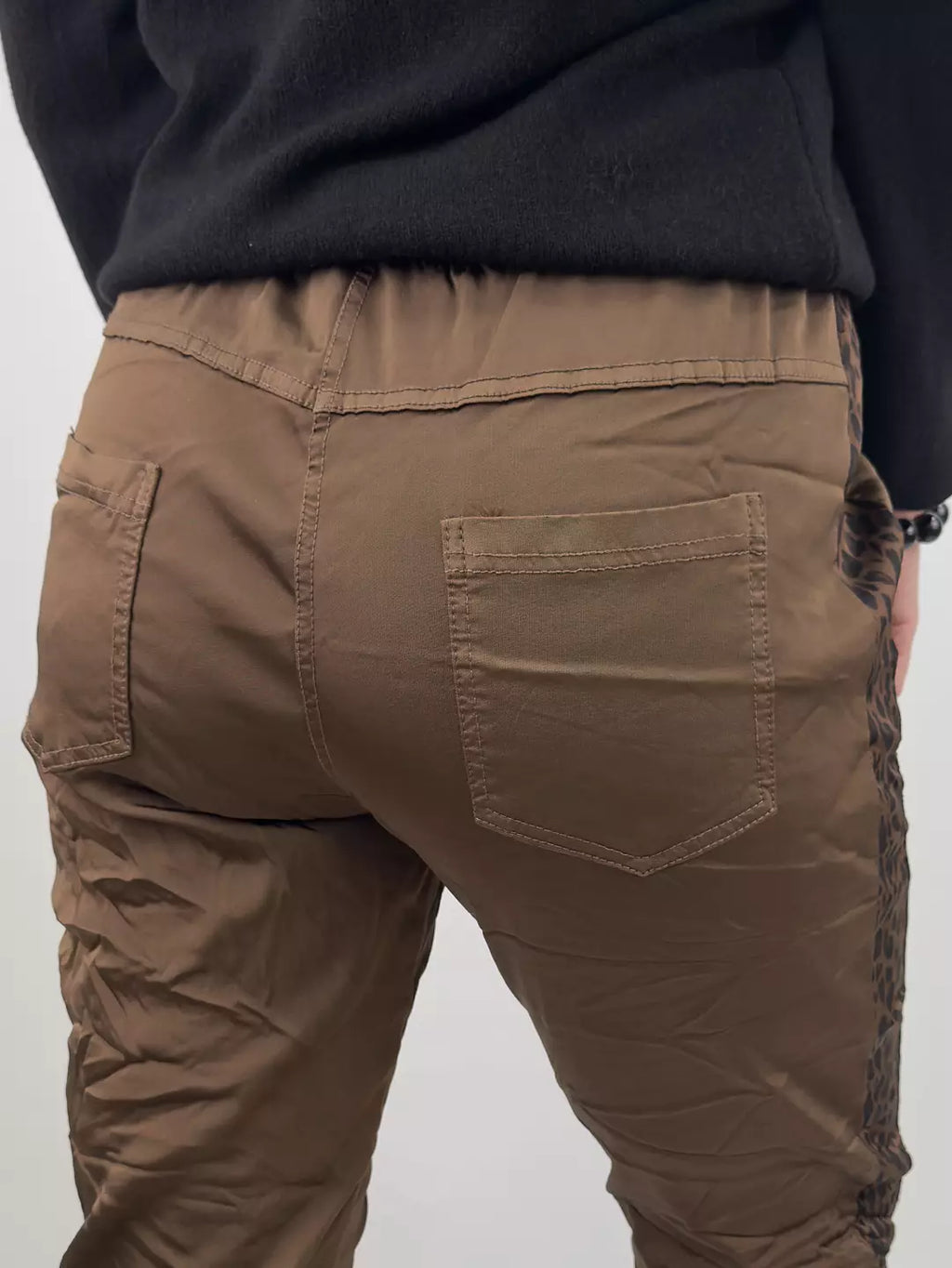 Miracle pants Glossy - brown leo