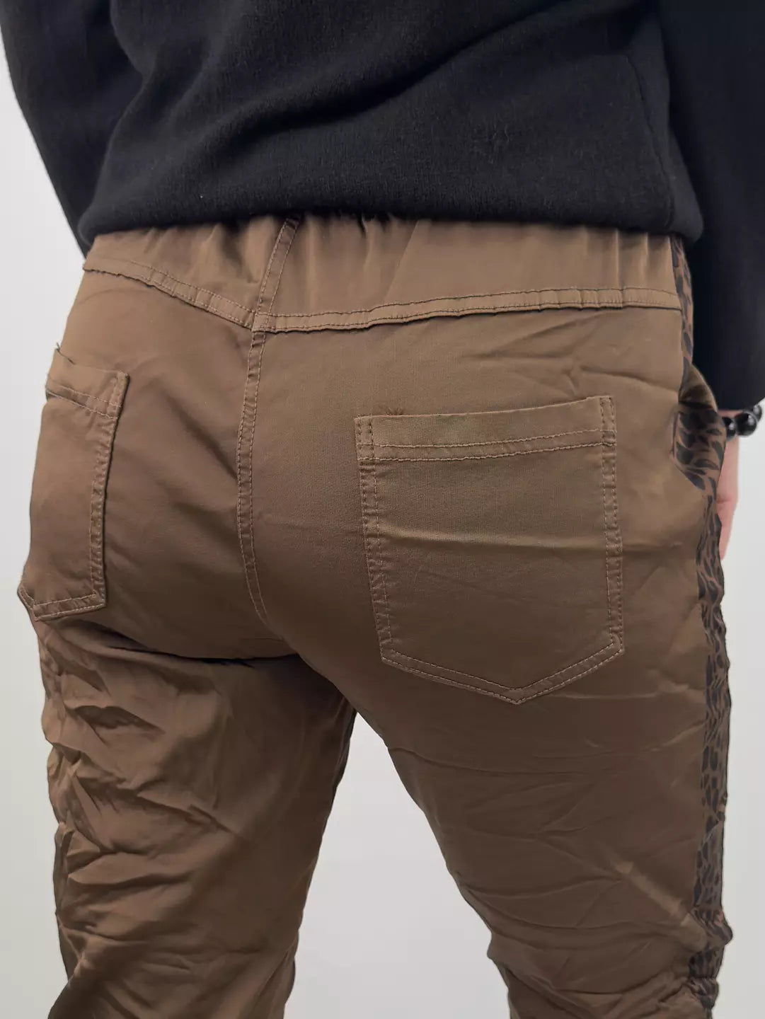 Miracle pants Glossy - brown leo