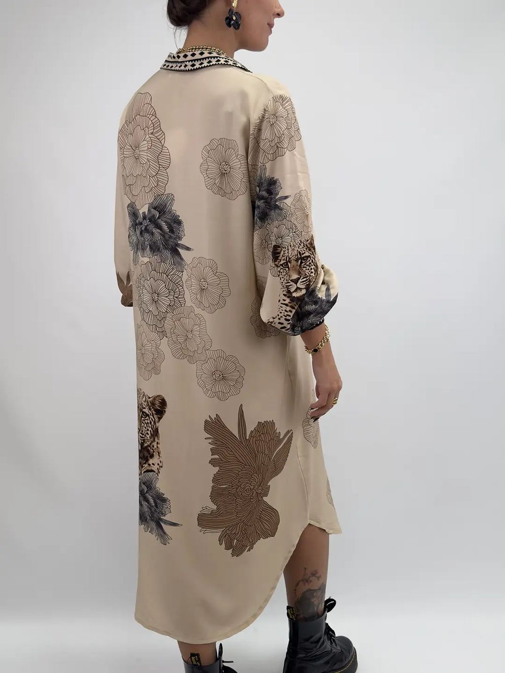 Viscose dress filia - beige