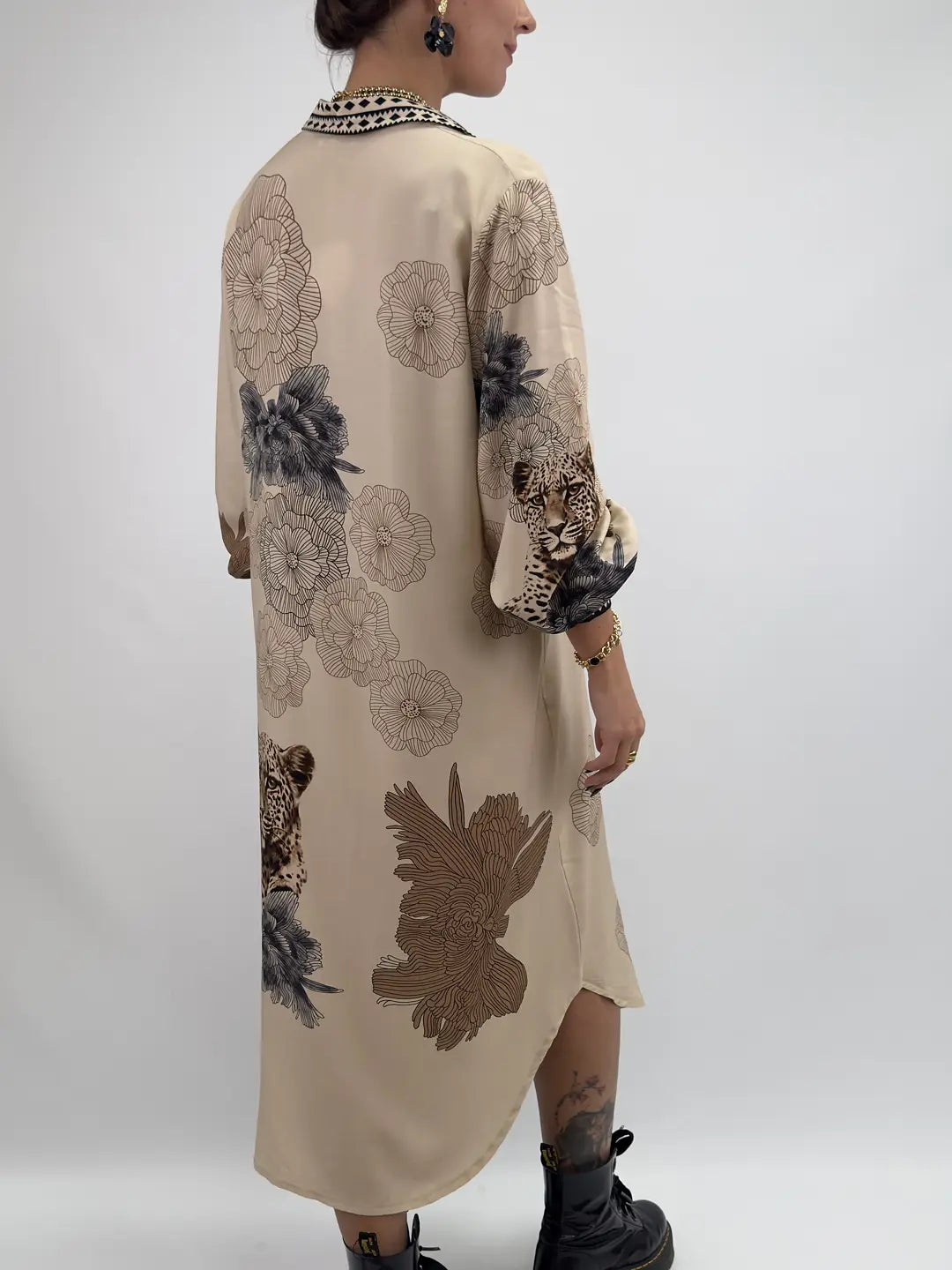 Viscose dress filia - beige