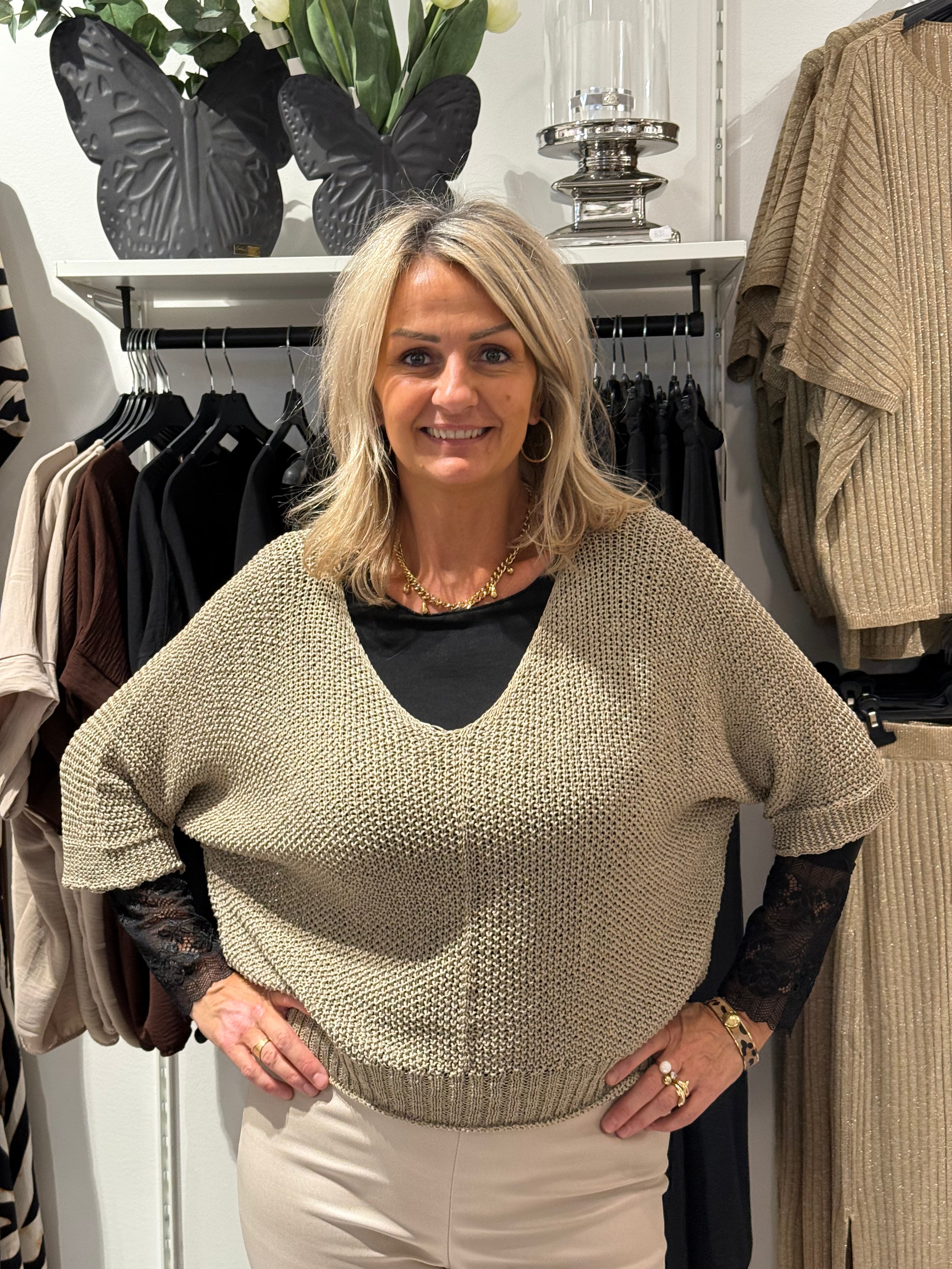 Betina Knit mörk beige