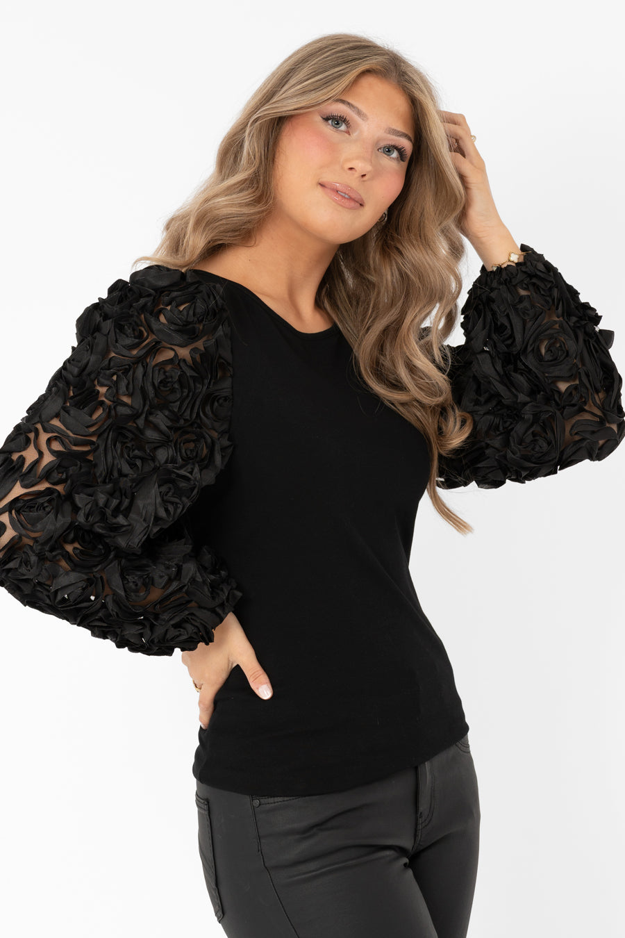 AMELIE TOP BLACK